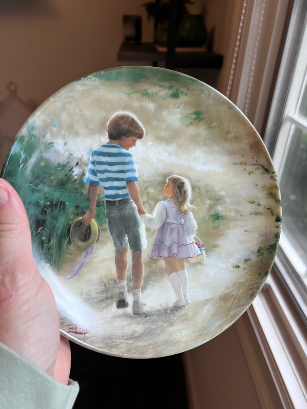 Country Walk by Donald Zolan - Childhood Friendship Collection - Vintage Plate